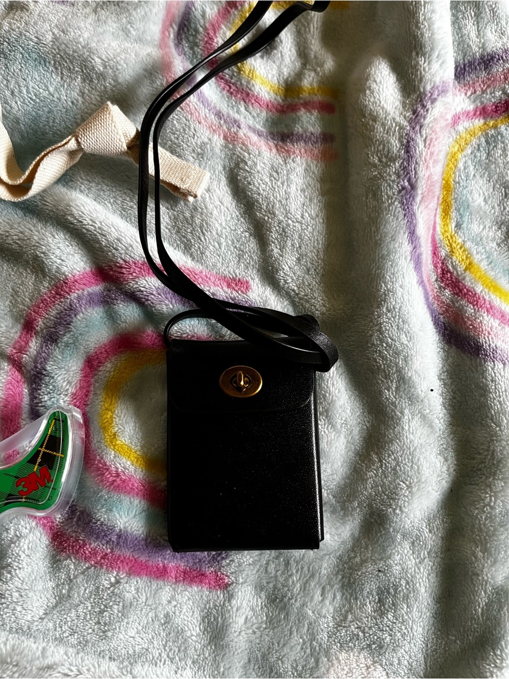 Coach Black Mini Turnlock Bag Charm or Necklace.